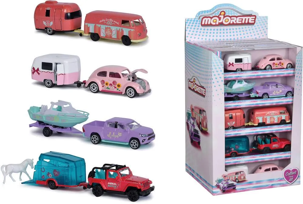 1 VEHICULE MAJORETTE PINK TRAILER