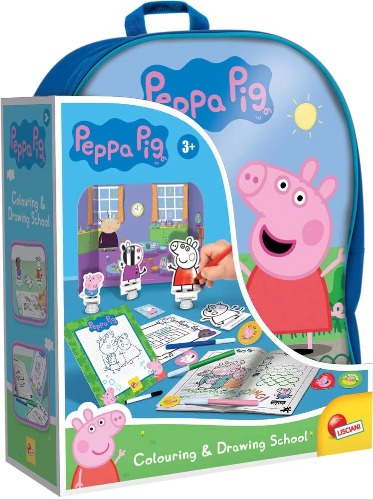 PEPPA PIG SAC A DOS COLORIAGE ET ECOLE DE DESSIN