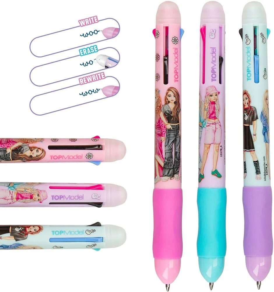 TOPMODEL STYLO GEL EFFA_ABLE 4 COULEURS