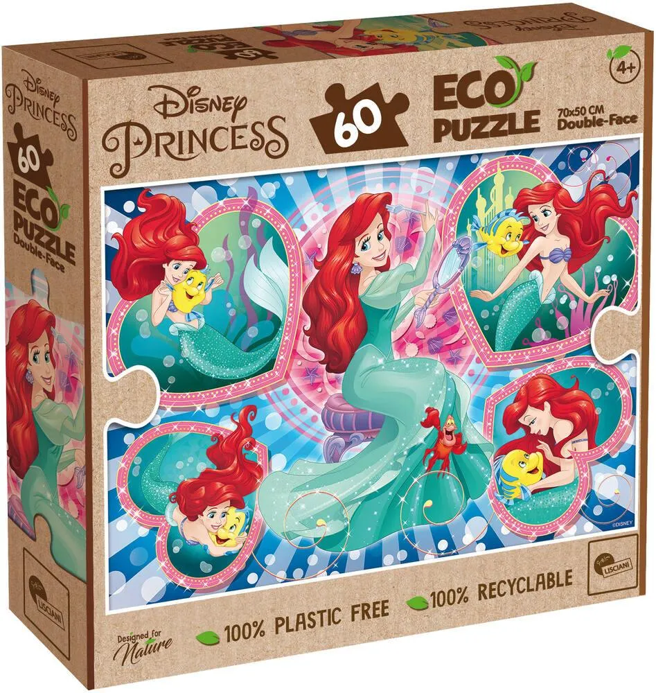 DISNEY  LA PETITE SIRENE PUZZLE 60 PIECES 2 EN 1