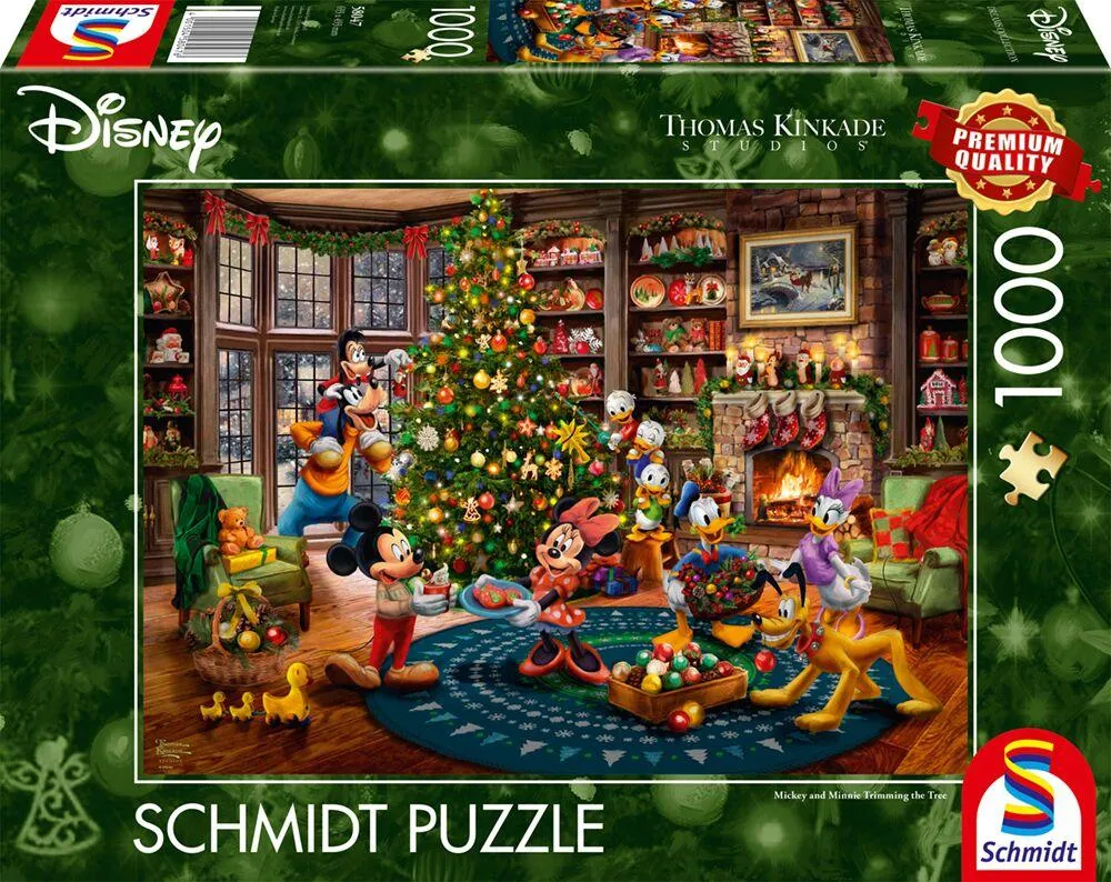 PUZZLE DISNEY, MICKEY & MINNIE TRIMMING THE TREE