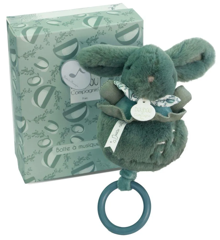 LAPIN DOUDOU - BOITE A MUSIQUE VERT SAUGE