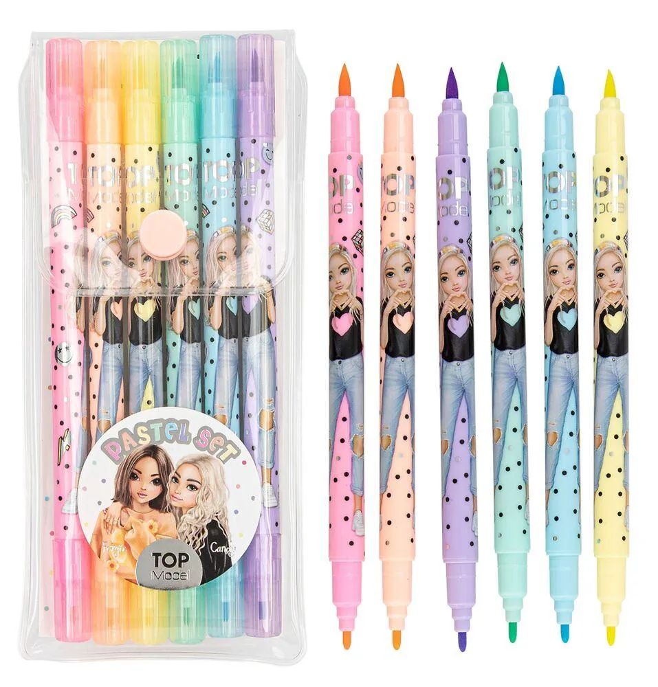 TOPMODEL SET DE FEUTRES DE COLORIAGE PASTELL