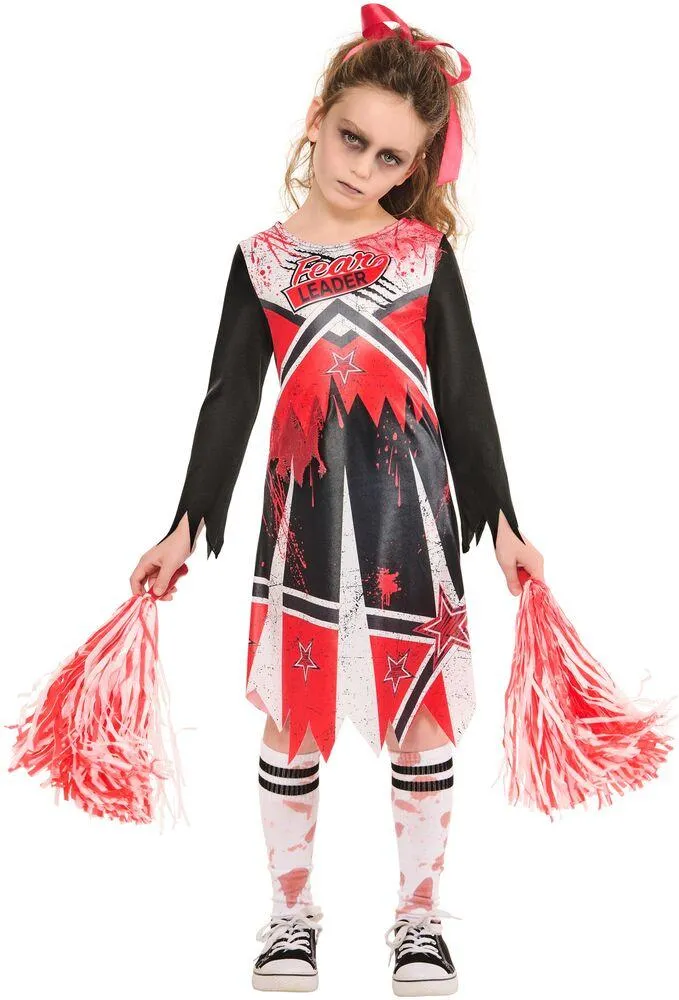 DEGUISEMENT POMPOM GIRL EN SANG TAILLE  5-6 ANS