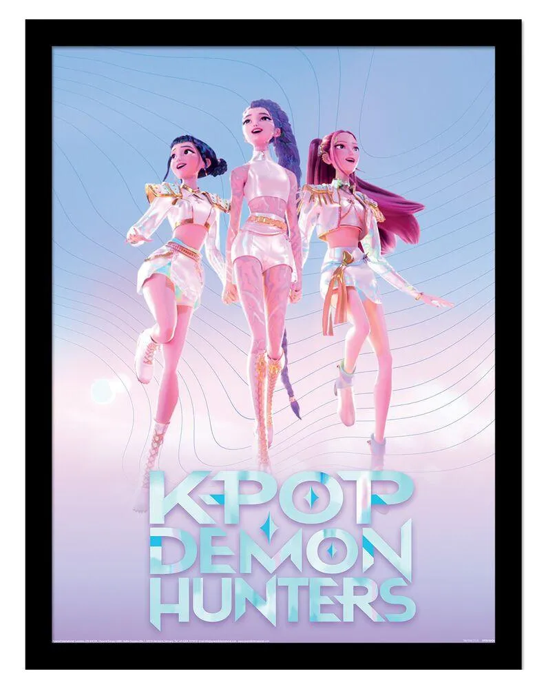 K-POP DEMON HUNTERS - AFFICHE COLLECTOR ENCADREE HUNTRIX
