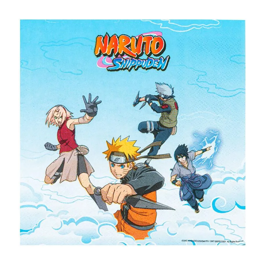 NARUTO SHIPPUDEN - 20 SERVIETTES PAPIER 33 CM X 33 CM 3 PLIS