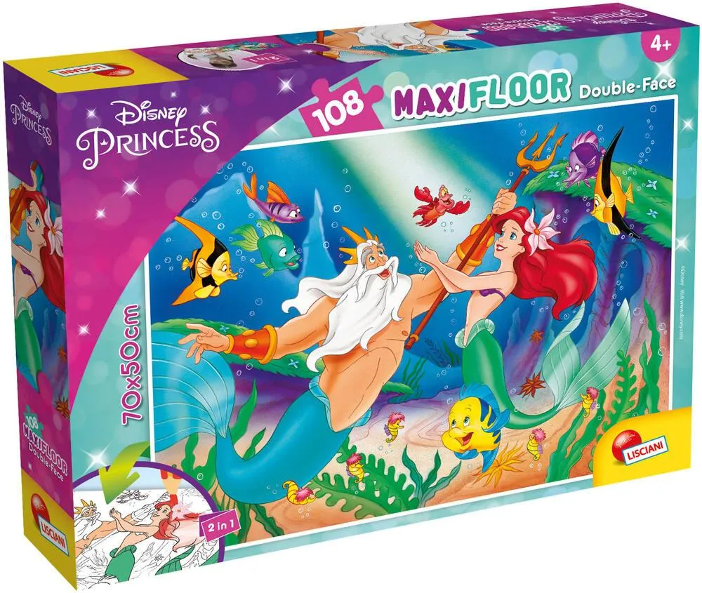 DISNEY LA PETITE SIRENE PUZZLE 108 PIECES 2 EN 1