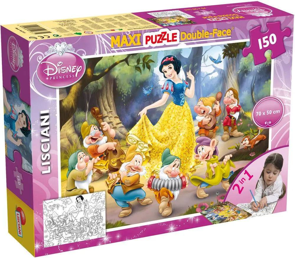 DISNEY BLANCHE NEIGE PUZZLE 150 PIECES 2 EN 1
