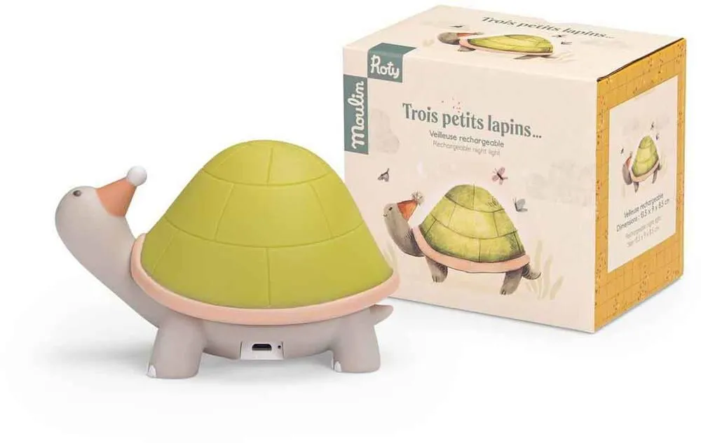 VEILLEUSE TORTUE USB TROIS PETITS LAPINS