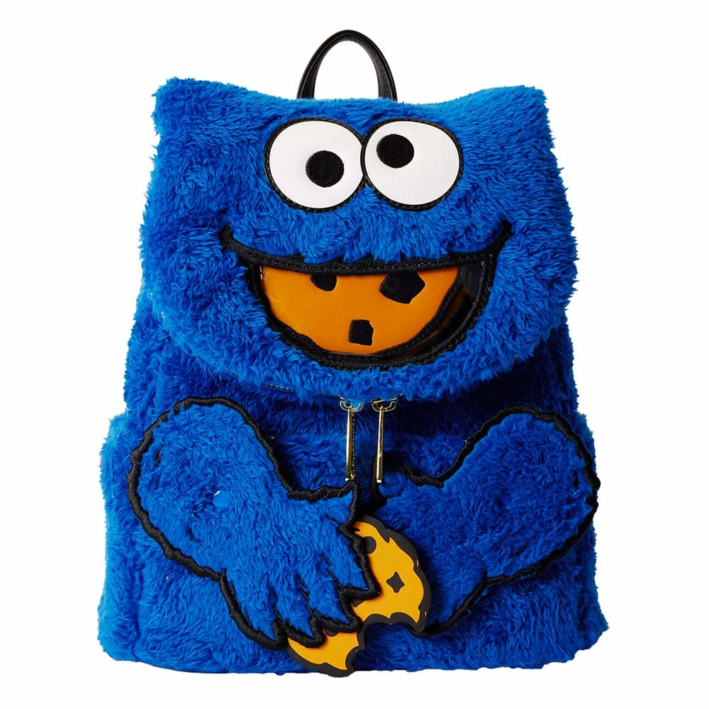 1, rue sésame street by loungefly plush mini sac à dos cookie monster