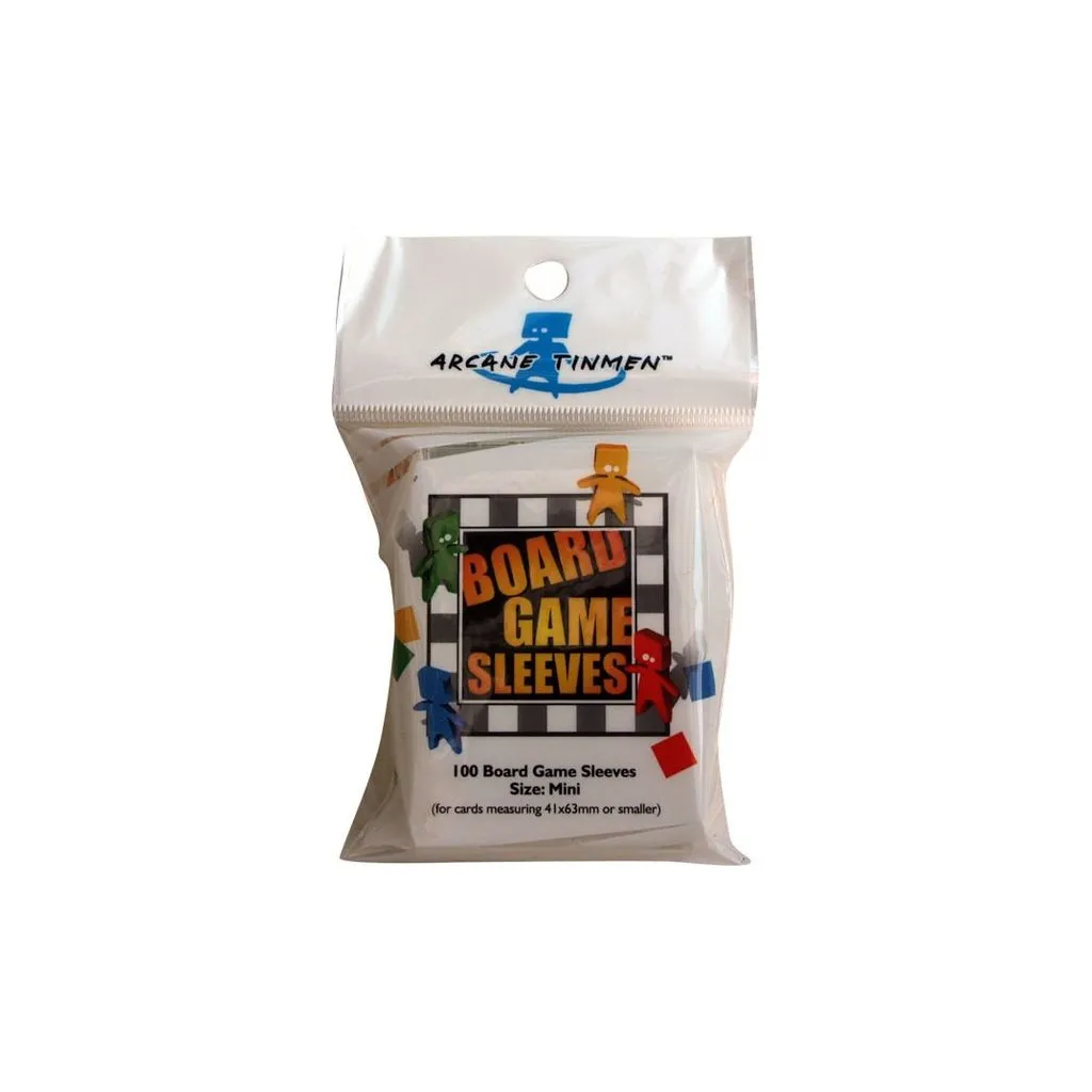 100 Board Game Sleeves 41x63mm