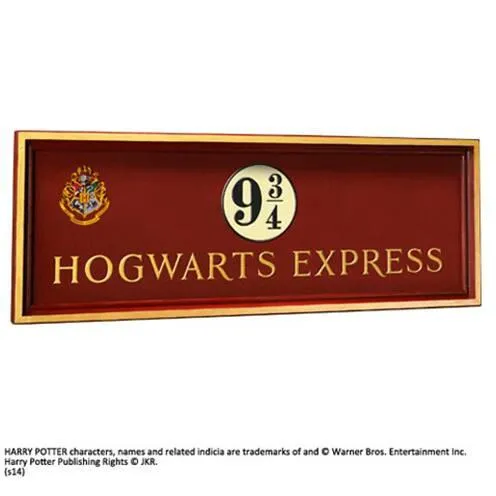 HARRY POTTER - PLAQUE POUDLARD EXPRESS QUAI 9 3/4