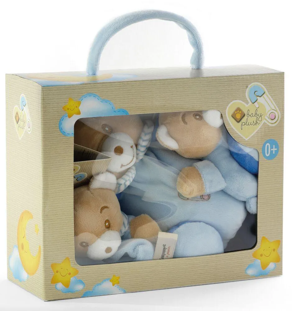 BABYCARE - ENSEMBLE D'OURS BLEU DANS BOITE CADEAU