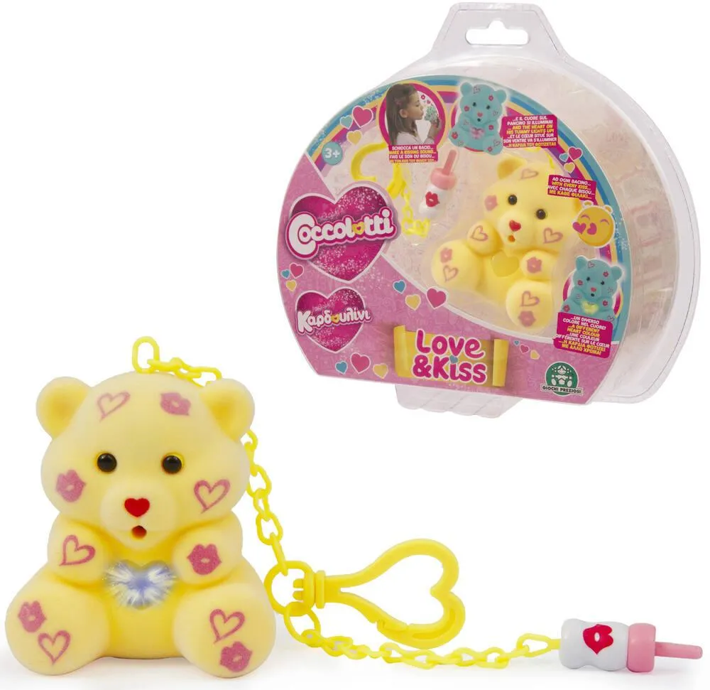 COCCOLOTTI - OURSON INTERACTIF LOVE ET KISS - JAUNE