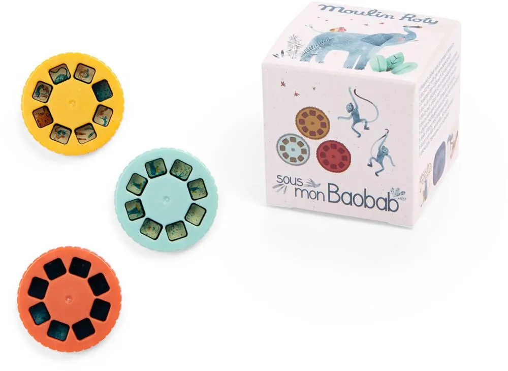 BOITE DE 3 DISQUES POUR LAMPE A HISTOIRES SOUS MON BAOBAB