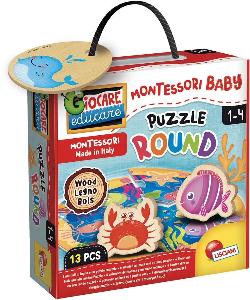 MONTESSORI BABY 13 PIECES PUZZLE BOIS - FORME RONDE