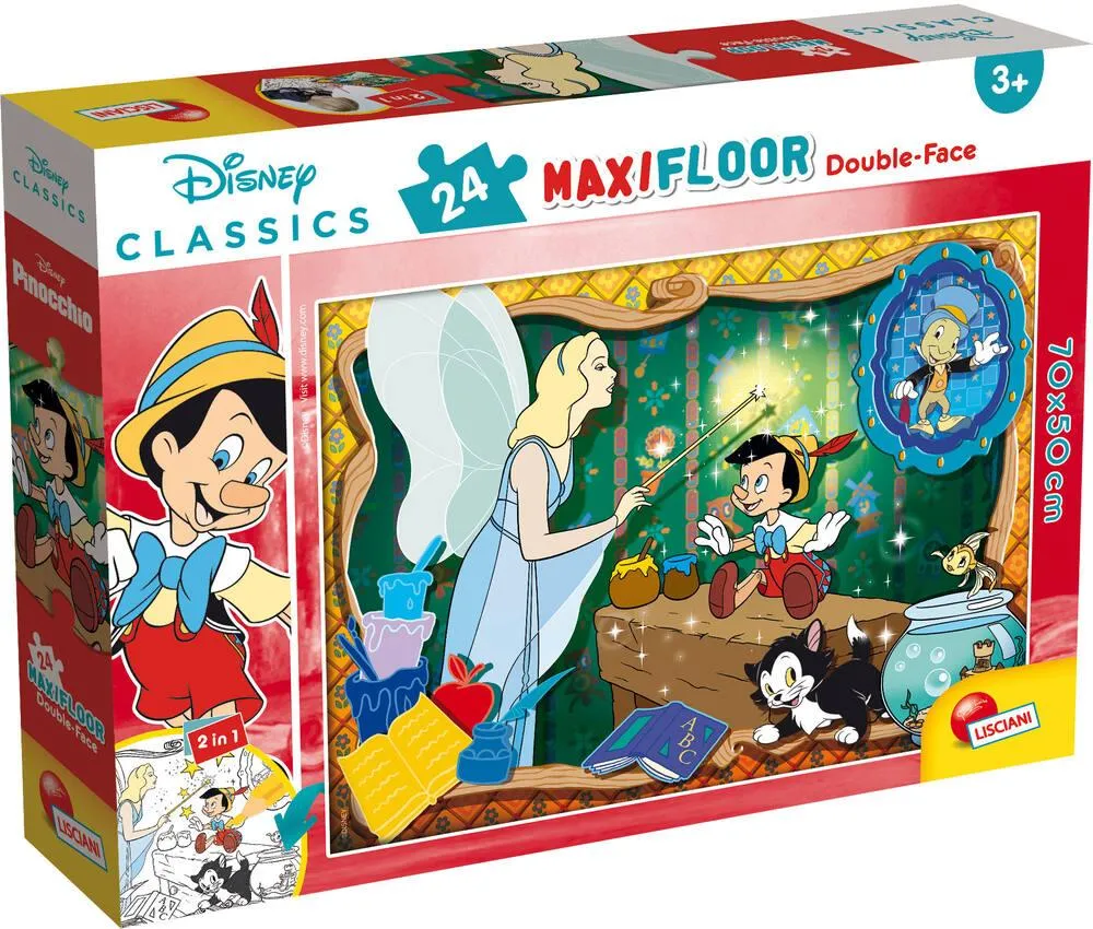 DISNEY PINOCCHIO PUZZLE 24 PIECES 2 EN 1