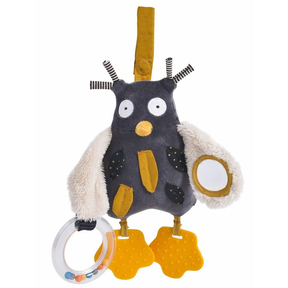 HIBOU PELUCHE D'ACTIVITÉS LES MOUSTACHES