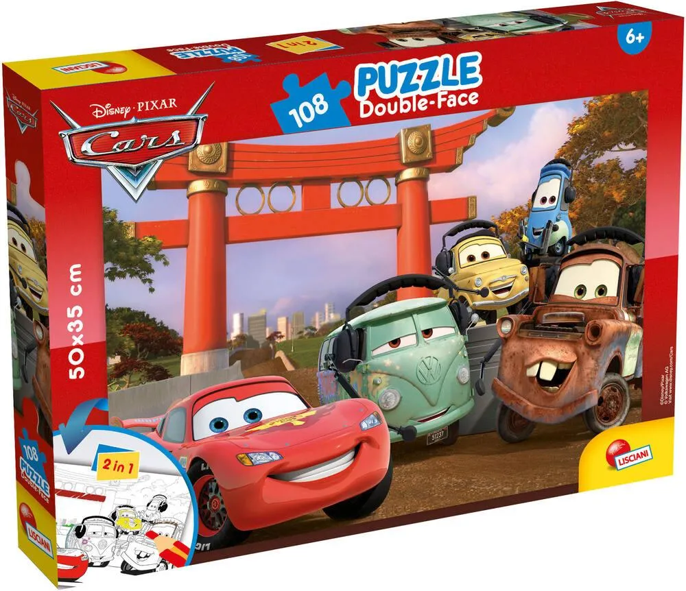DISNEY CARS PUZZLE 108 PIECES 2 EN 1