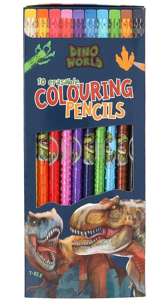 DINO WORLD CRAYONS DE COULEUR EFFA_ABLES