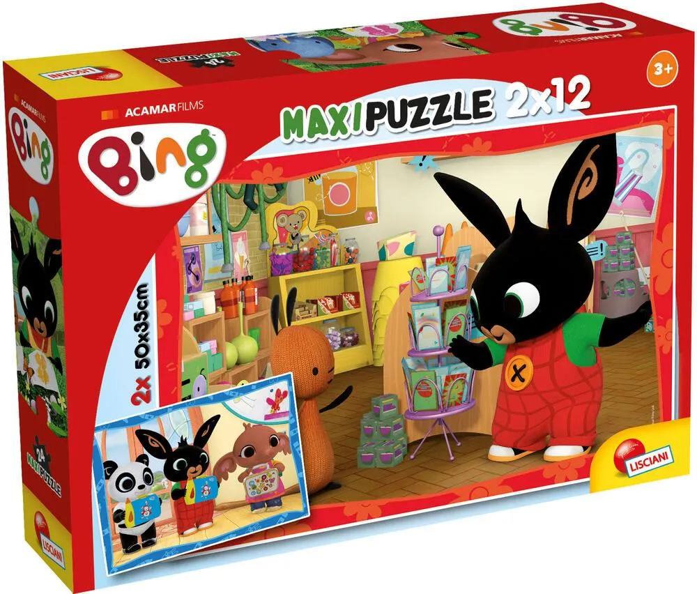 BING PUZZLE 2 X 12 PIECES - A L'ECOLE !