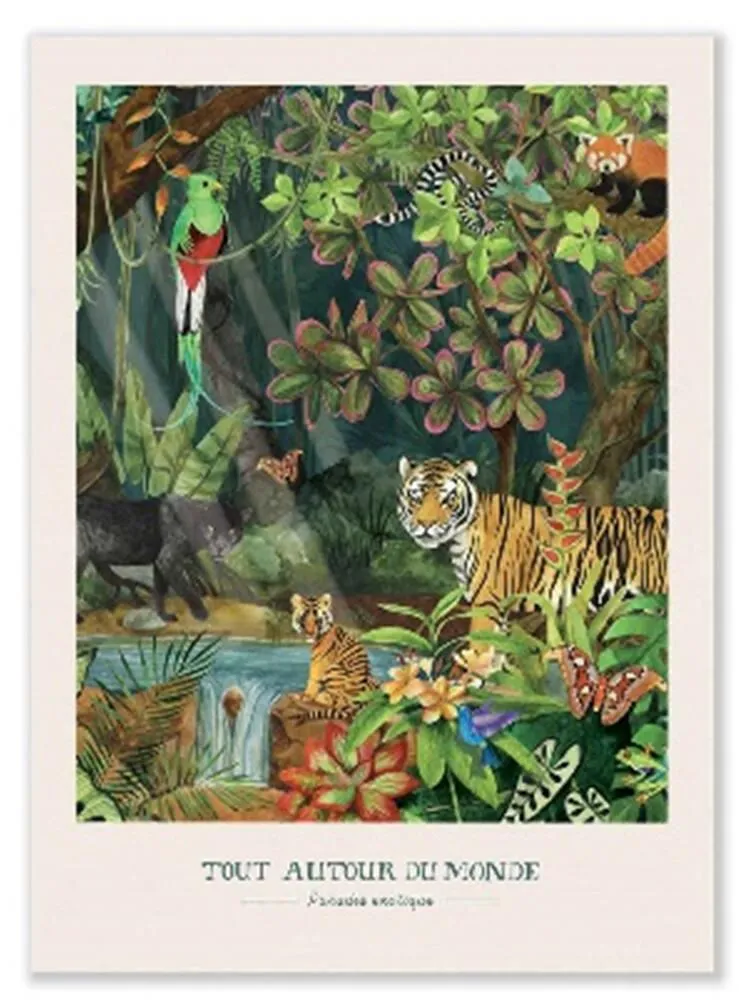 AFFICHE PARADIS EXOTIQUE 30X40CM TOUT AUTOUR DU MONDE