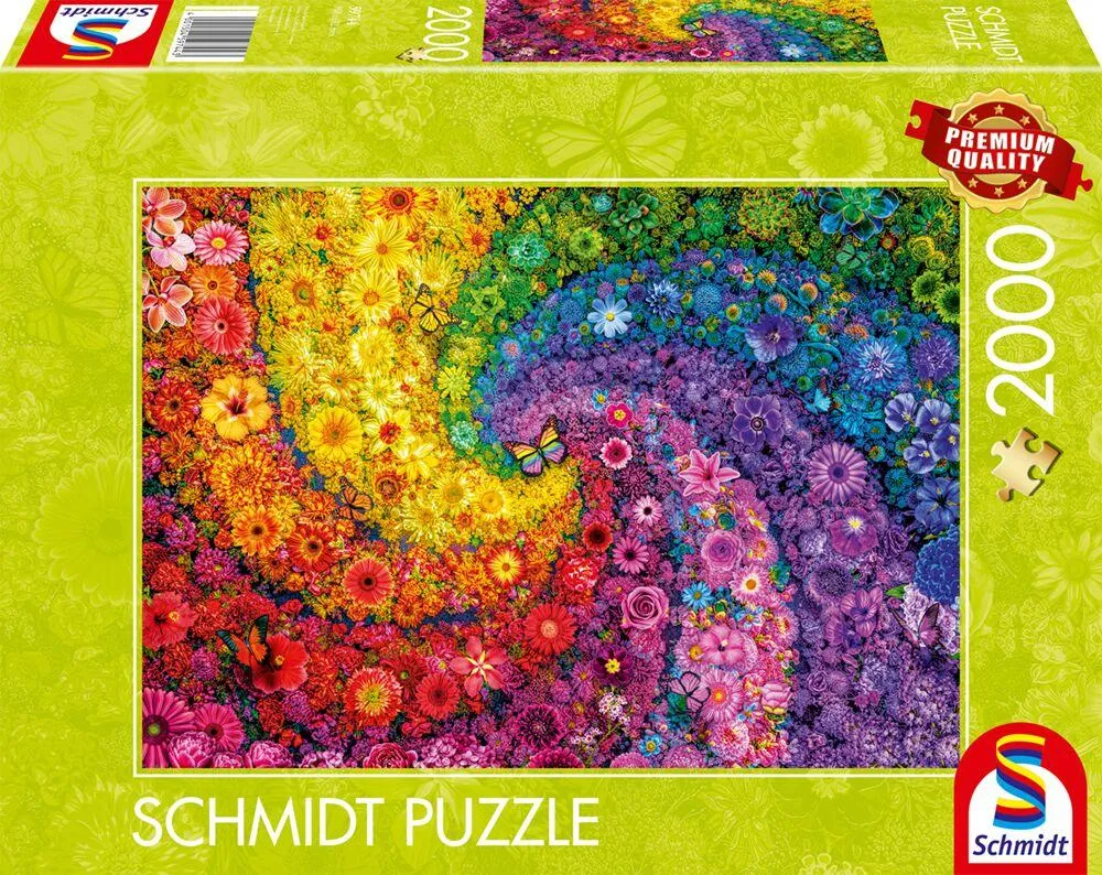 PUZZLE 2000 PIECES - TOURBILLON DE FLEURS MULTICOLORES