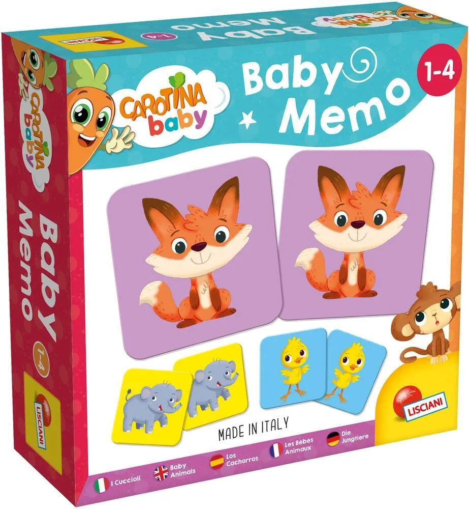 JEU DE 32 CARTES CAROTINA BABY MEMO BEBES ANIMAUX