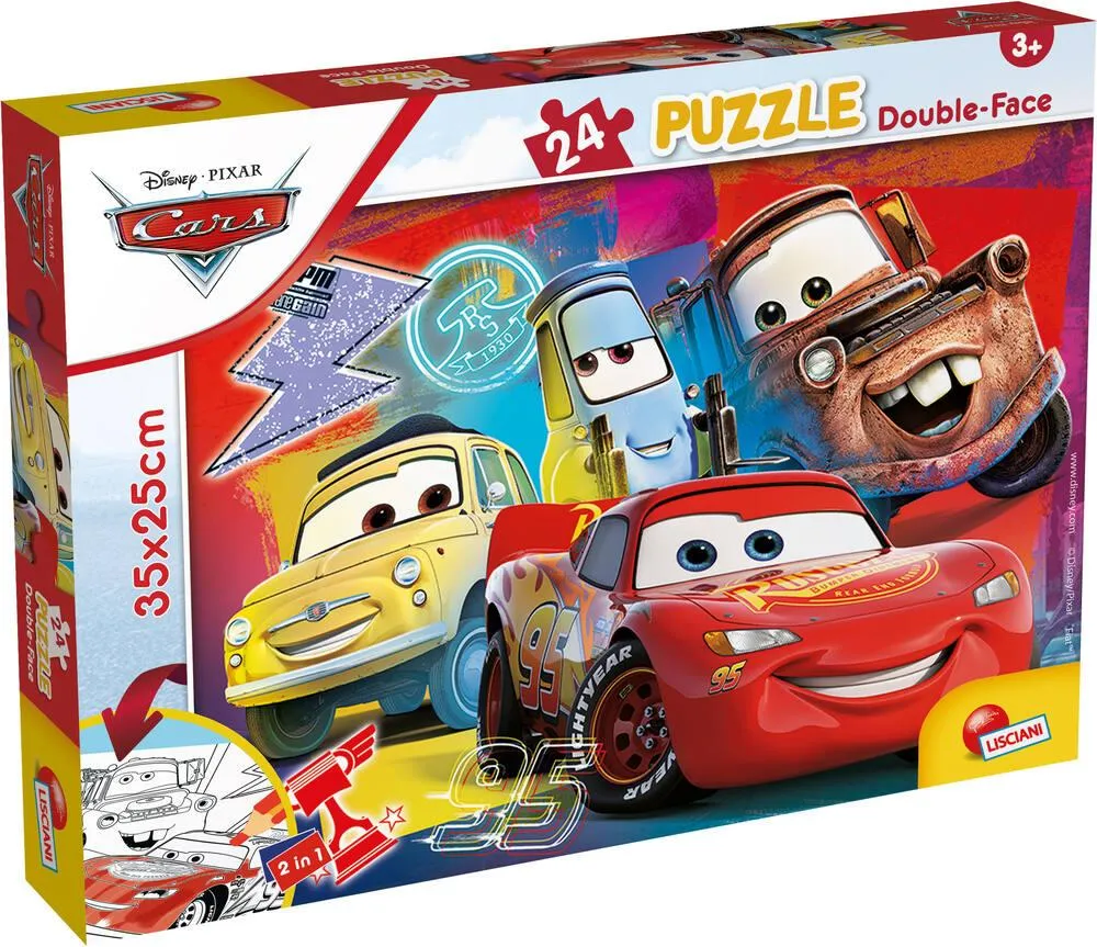 DISNEY CARS PUZZLE 24 PIECES 2 EN 1