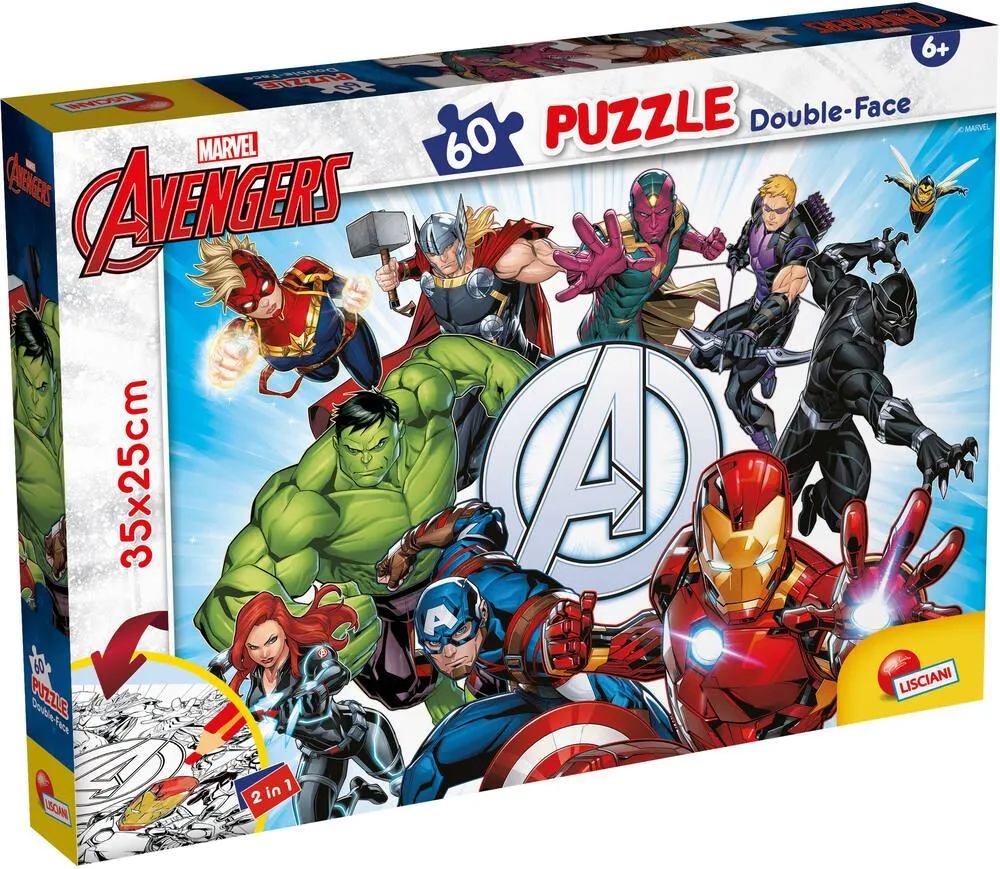 MARVEL - AVENGERS - PUZZLE 60 PIECES 2 EN 1