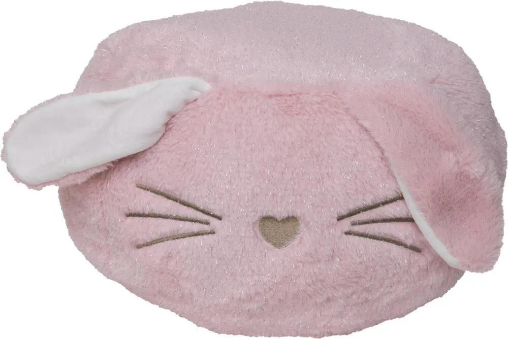 POUF - LAPIN EN PELUCHE - GLITTER ROSE