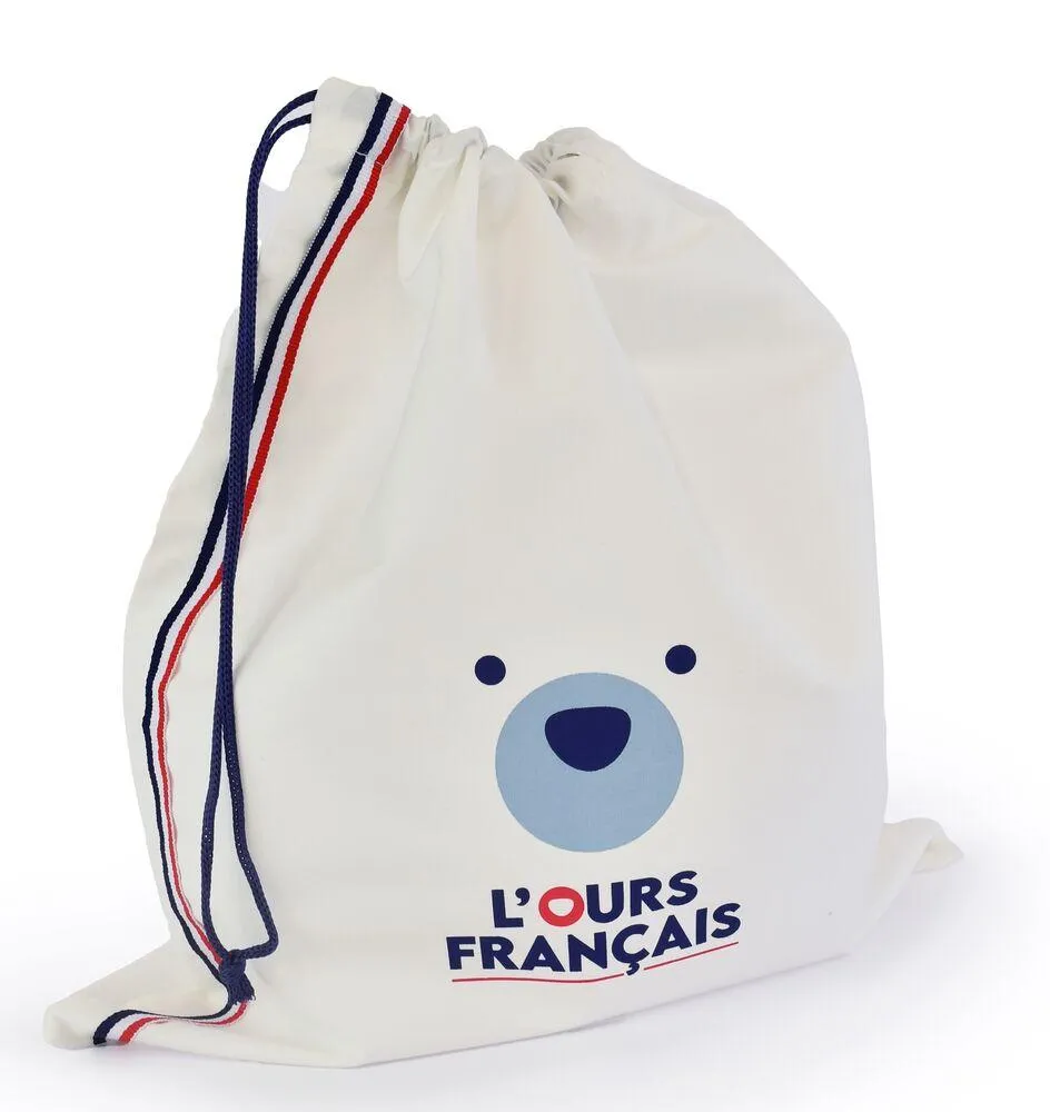 SAC EN COTON OURS FRANCAIS -PM
