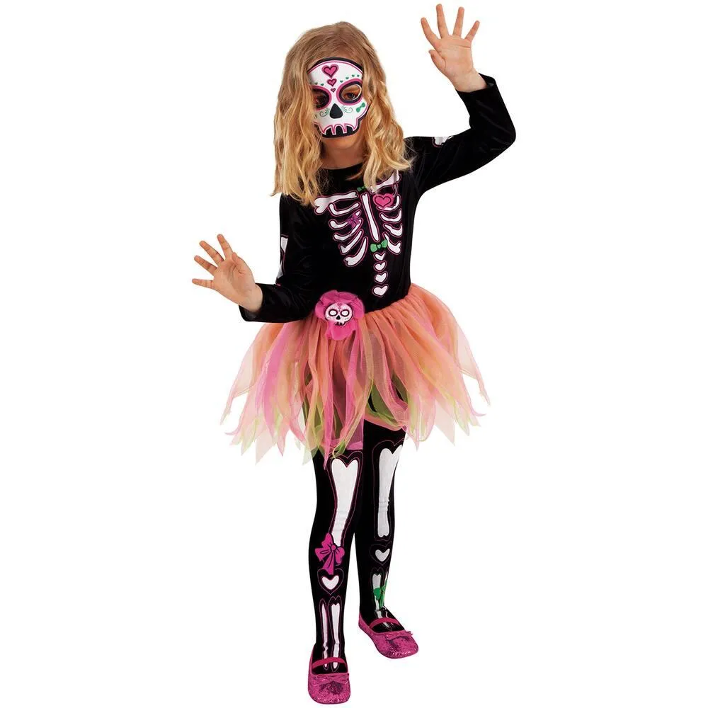 DÉGUISEMENT TUTU DIA DE LOS MUERTOS - TAILLE L - 8-10 ANS