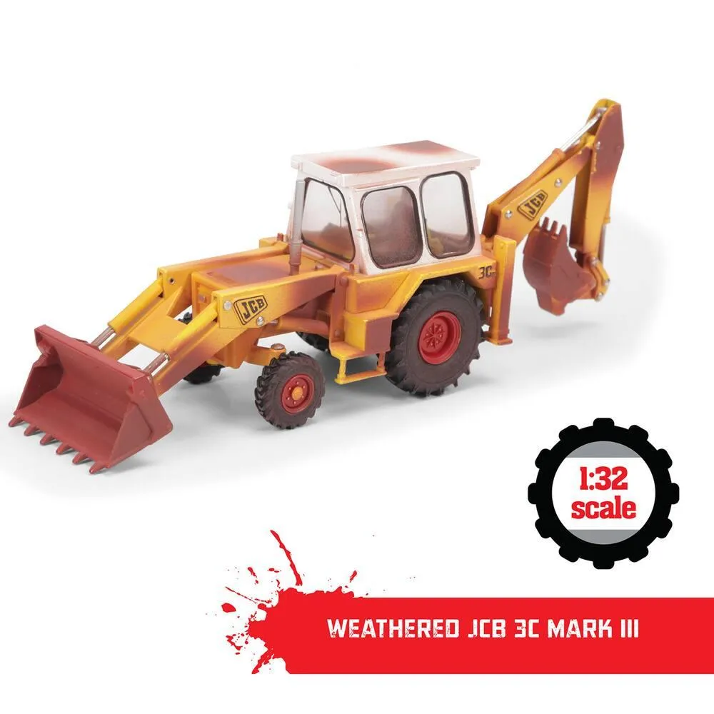 1/32 TRACTOPELLE JCB 3C STYLE VIEILLI