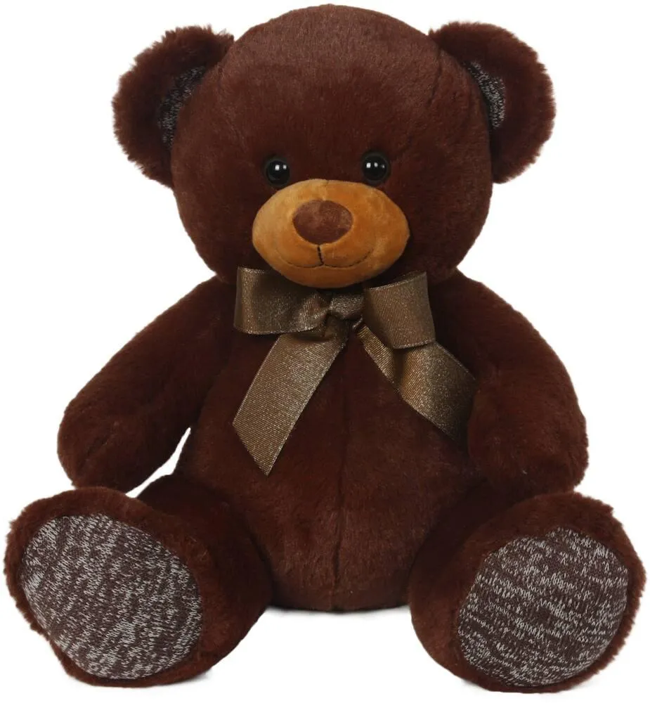 PELUCHE OURS MARRON AVEC RUBAN 38 CM
