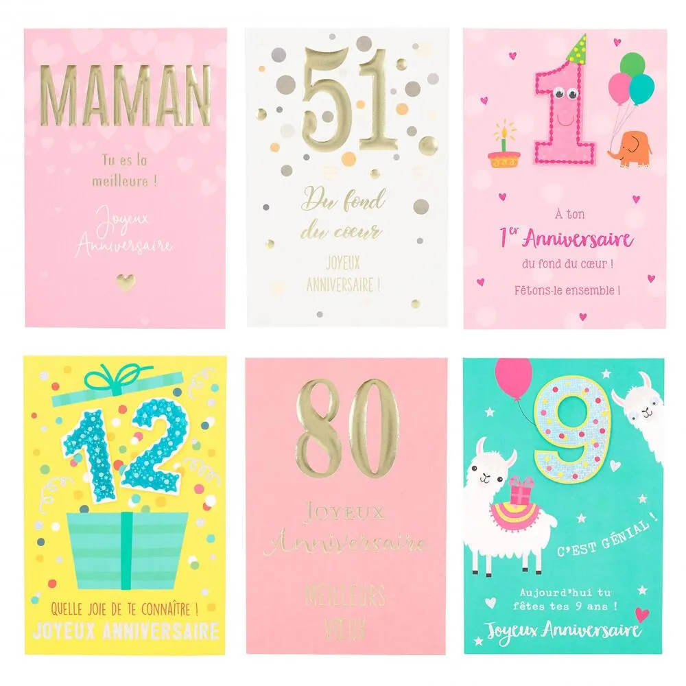 CARTES D´ANNIVERSAIRE - POURLE MEILLEUR AGE