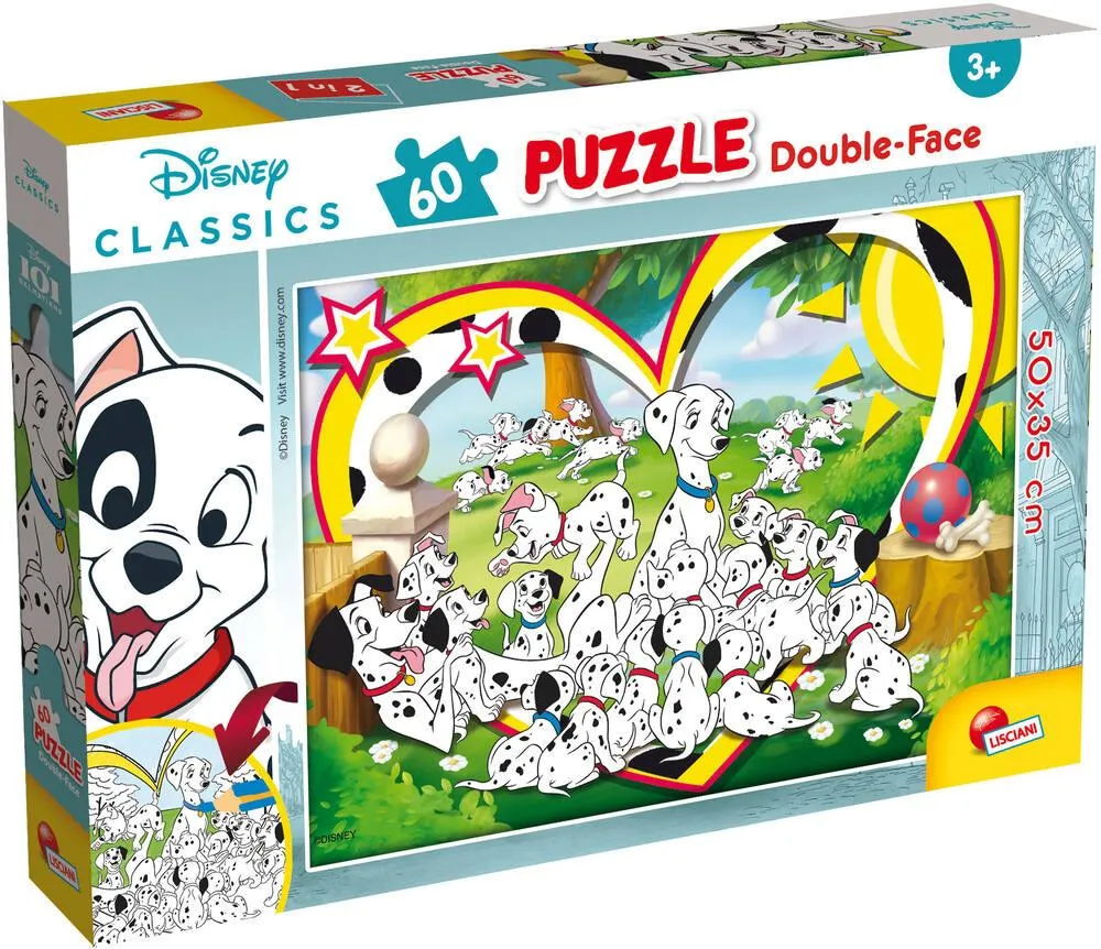 DISNEY 101 DALMATIENS PUZZLE 60 PIECES 2 EN 1