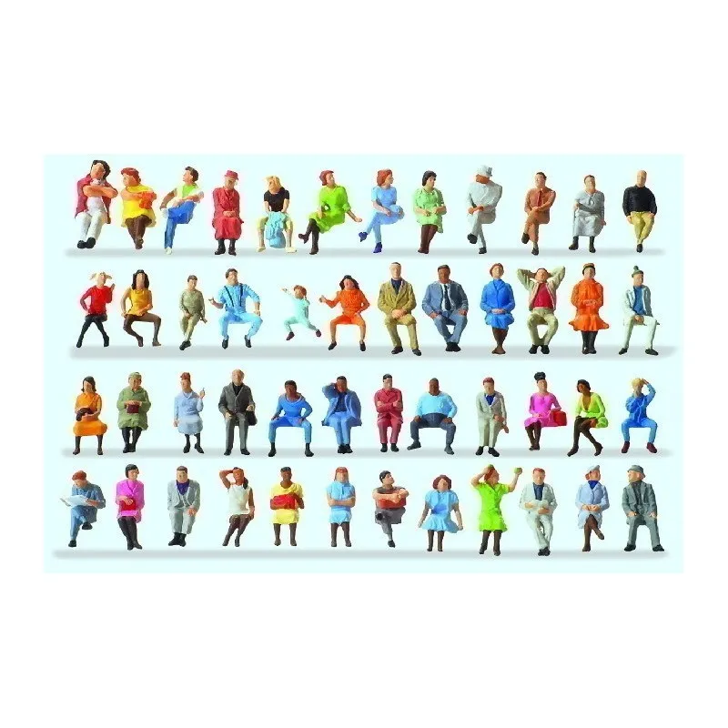 48 personnages assis. PREISER 14418