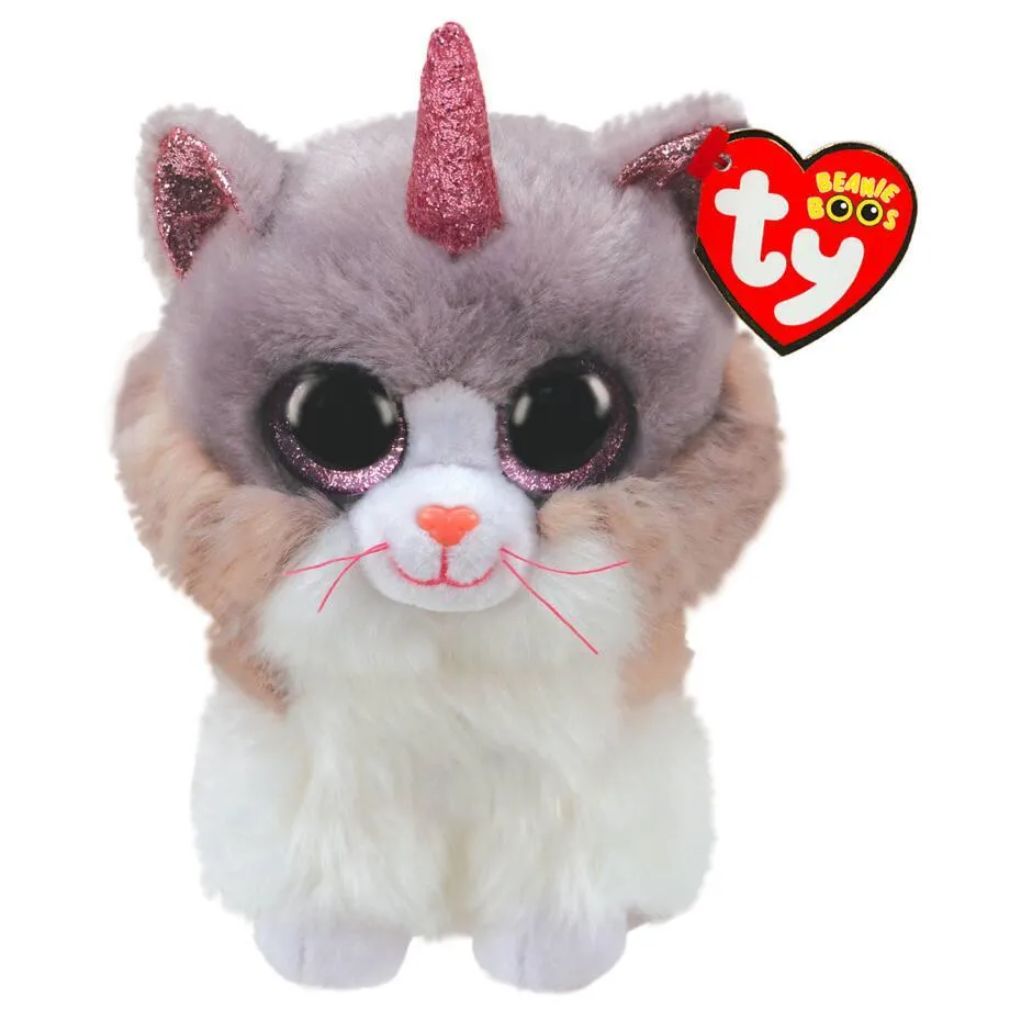BEANIE BOO'S - PELUCHE ASHER LE CHAT LICORNE 30 CM