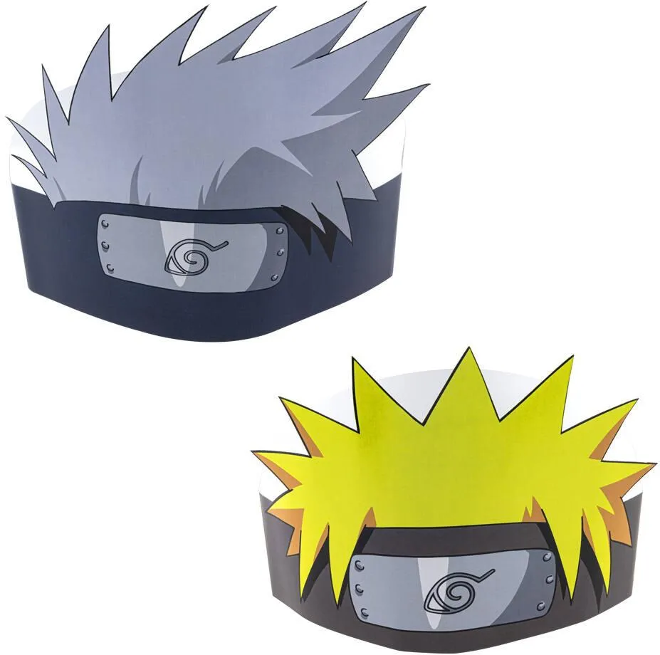 NARUTO SHIPPUDEN - 8 COIFFES PAPIER KAKASHI