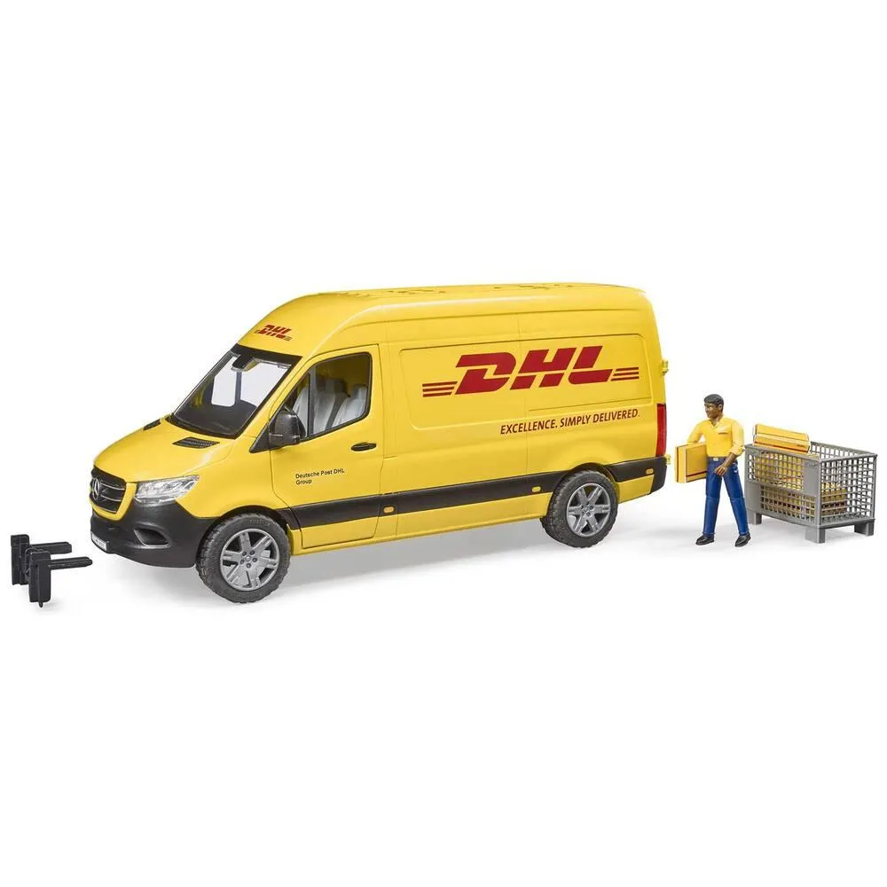 CAMION DHL MERCEDES BENZ SPRINTER AVEC 1 FIGURINE