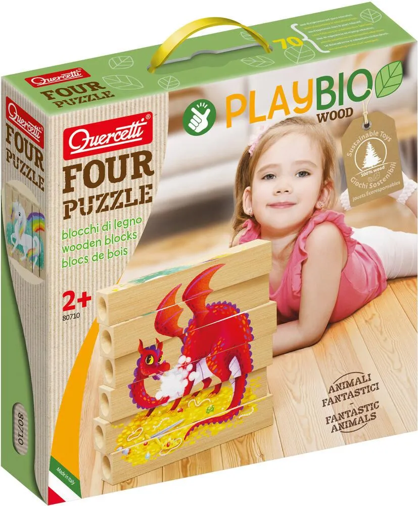 PLAY BIO - PUZZLE BOIS - ANIMAUX FANTASTIQUES