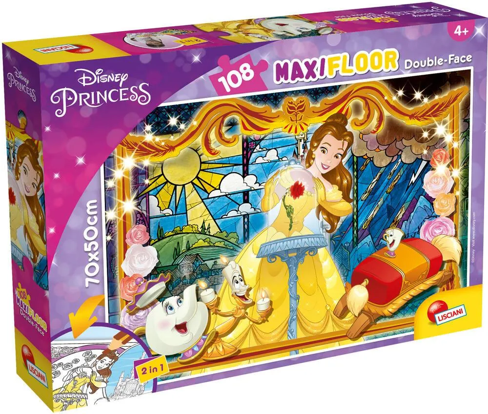 DISNEY LA BELLE ET LA BETE PUZZLE 108 PIECES 2 EN 1