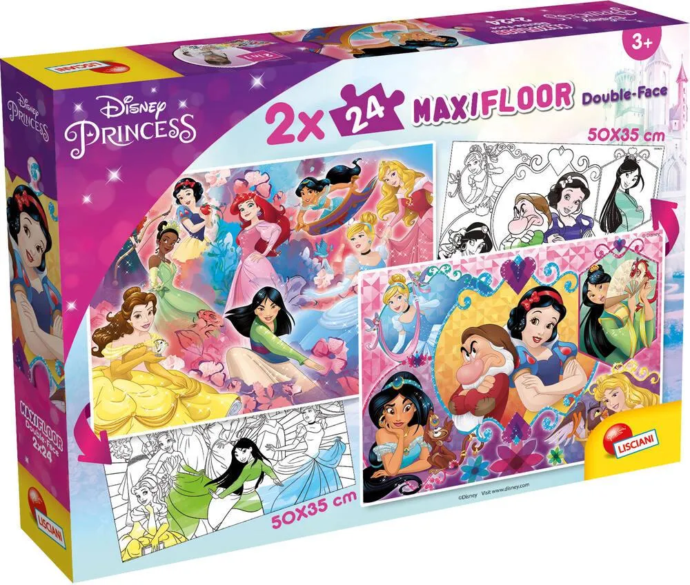 DISNEY PRINCESS PUZZLE 2 X 24 PIECES 2 EN 1