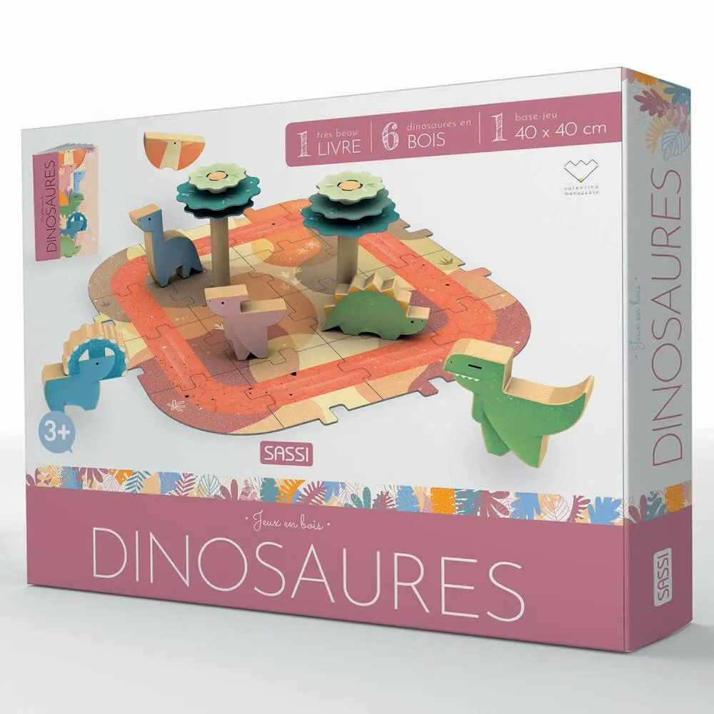 JEUX EN BOIS PUZZLE DINOSAURES