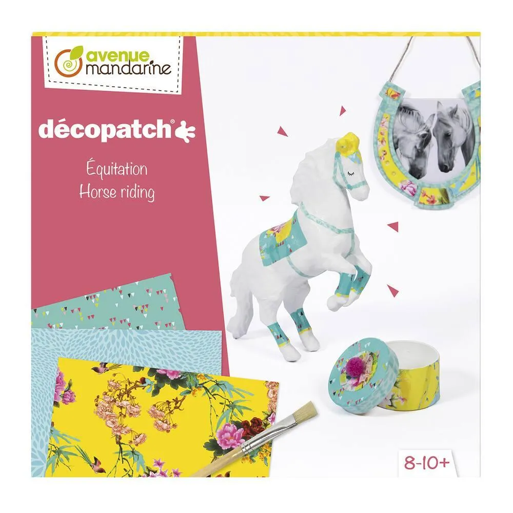 COFFRET CREATIF, DECOPATCH, EQUITATION
