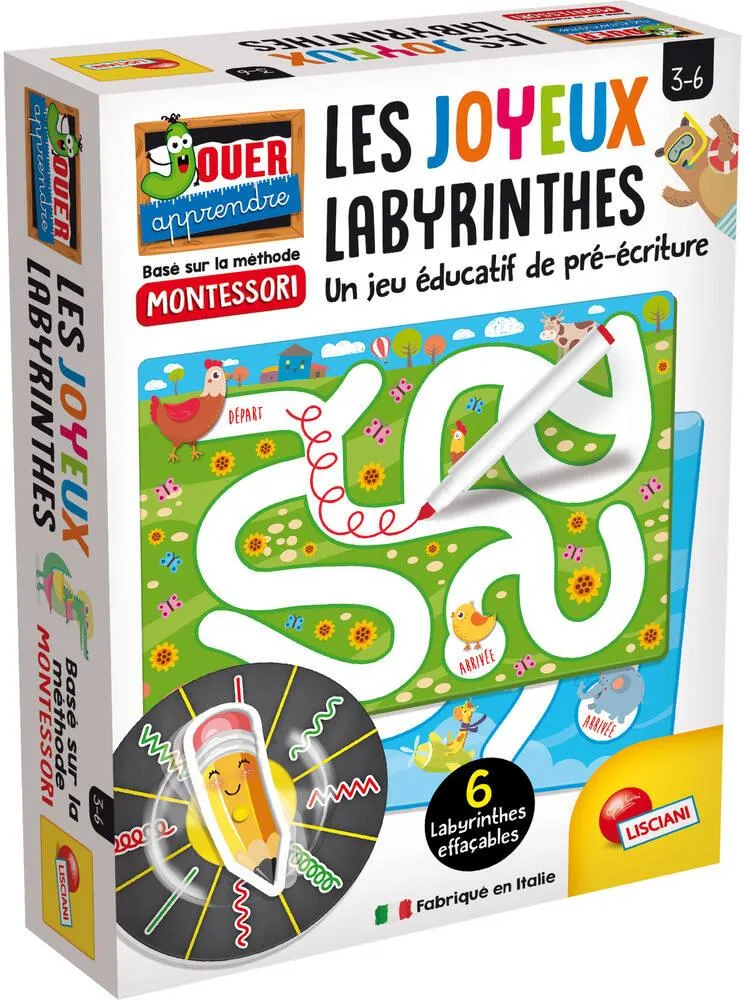 MONTESSORI -JOUER APPRENDRE JEU EDUCATIF - LES JOYEUX LABYRINTHES