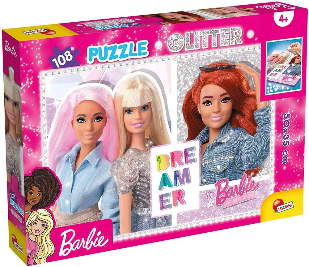 BARBIE - GLITTER PUZZLE 108 PIECES - BEST FRIEND FOREVER