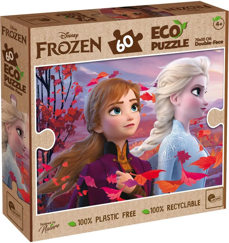 DISNEY  LA REINE DES NEIGES PUZZLE 60 PIECES 2 EN 1