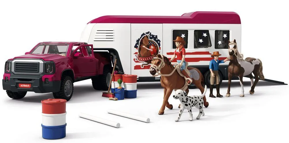 PICK-UP ET SA GRANDE REMORQUE EQUESTRE